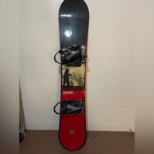Ride Snowboard with Bindings - Black and Red